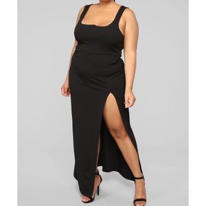 Fashion Nova - New York Gala Slit Maxi Dress - 1x